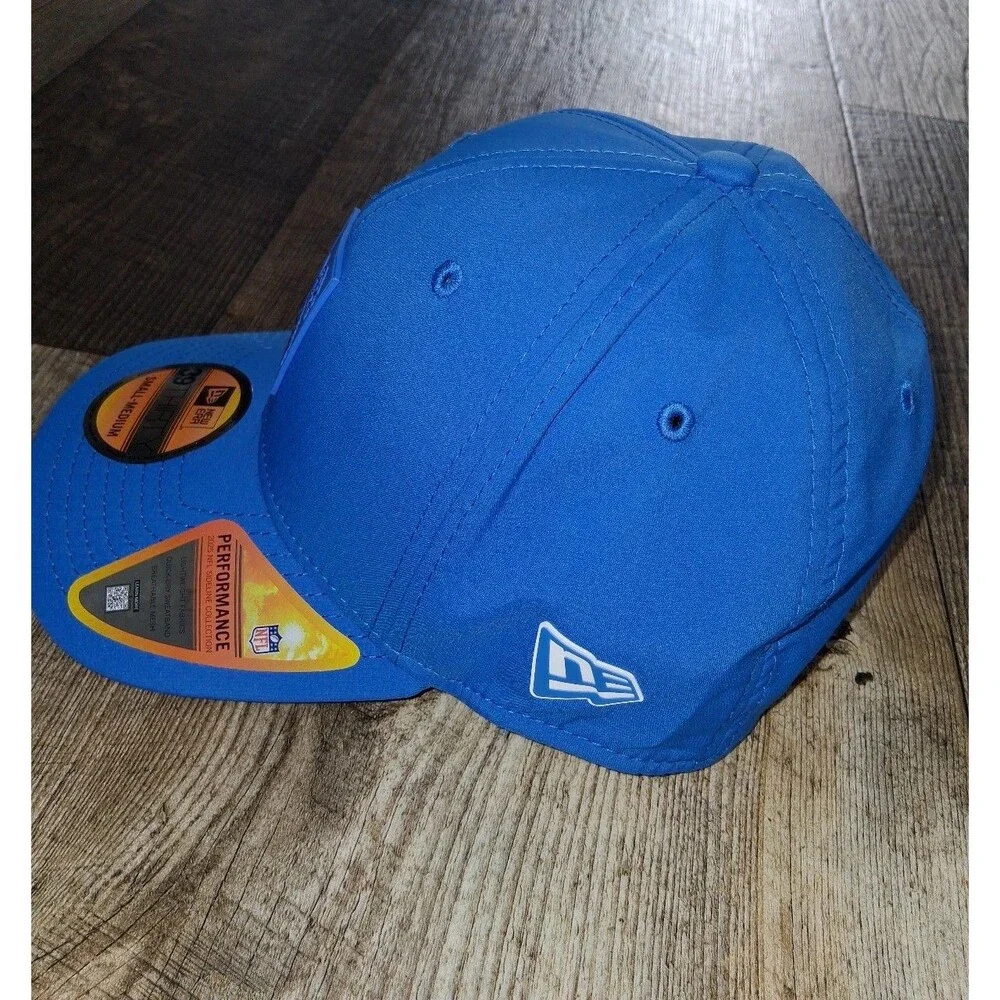 NWT! Blue New Era Detroit Lions 2025 Sideline 39Thirty Flex Fitted Hat, S/M - Picture 3 of 7